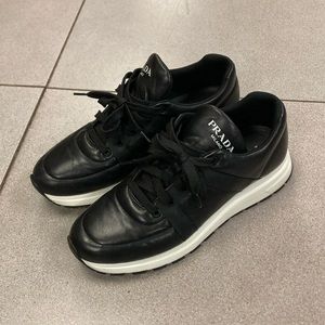 Prada lamb skin sneakers. Size US 11, EU 44